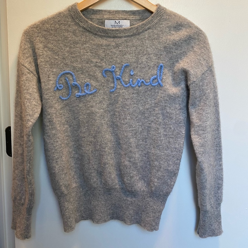 NWOT Magaschoni cashmere Be Kind sweater